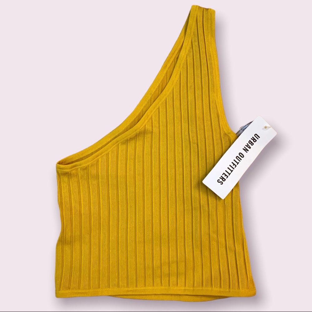 NWT UO one shoulder rib top